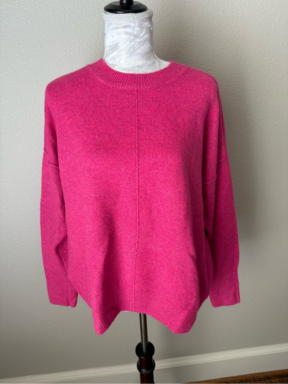 Vince Camuto Bright Pink Crewneck Sweater